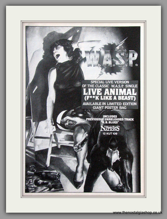 WASP. Live Animal (Fuck Like A Beast). 1988 Original Advert (ref AD50966)