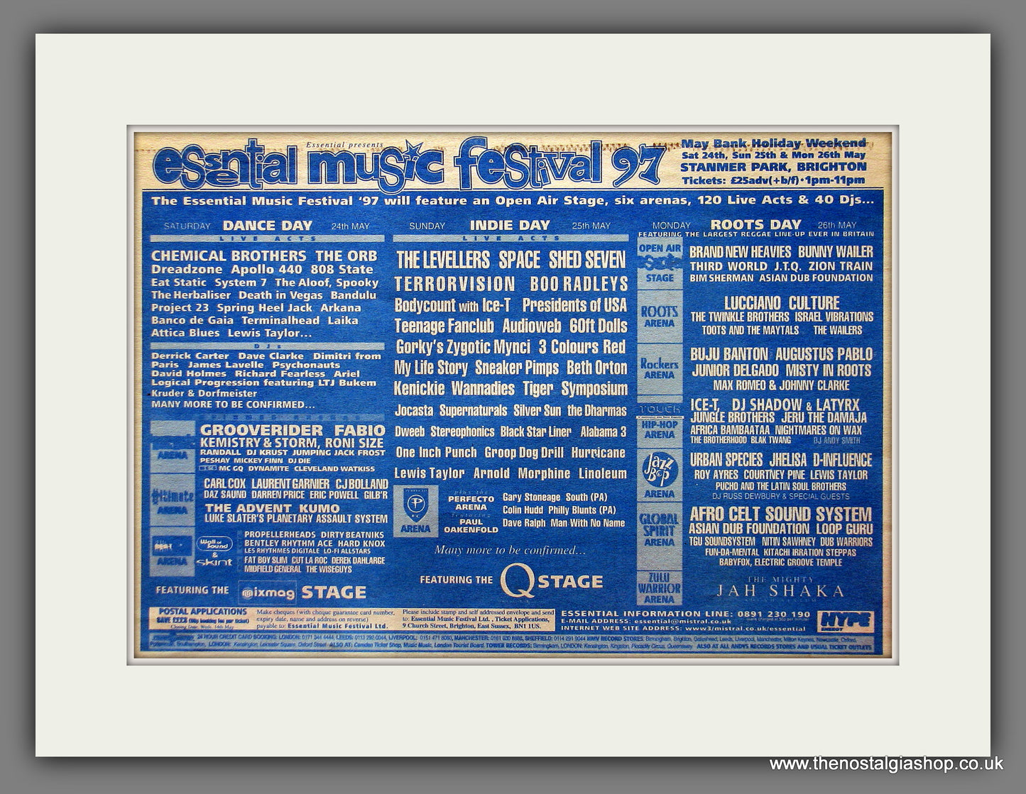 Essential Music Festival 1997 Advert (ref AD55923)