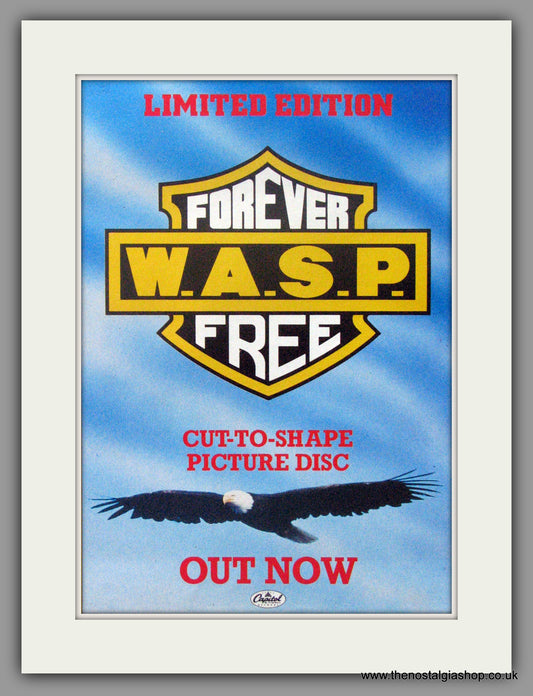 WASP. Forever Free. 1989 Original Advert (ref AD50978)