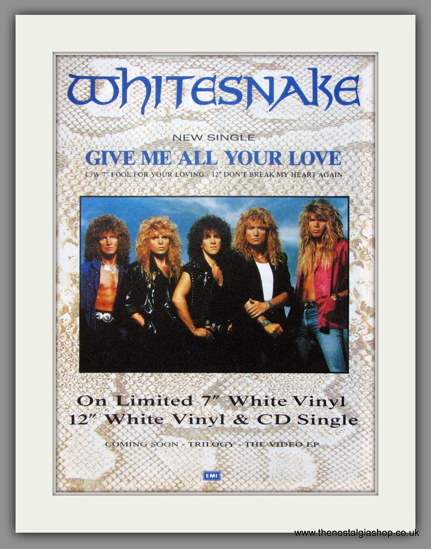 Whitesnake. Give Me All Your Love. 1988 Original Advert (ref AD50993)