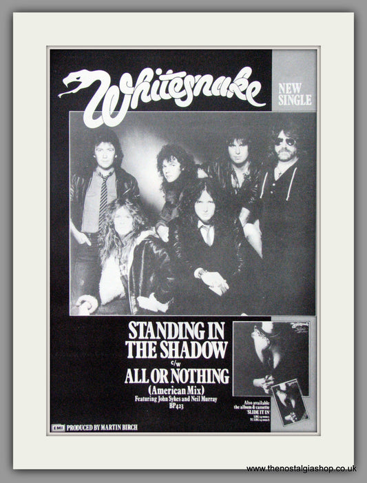 Whitesnake. Standing In The Shadow. 1984 Original Advert (ref AD50994)