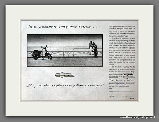 Vespa Scooters. Original Advert 1990 (ref AD55956)