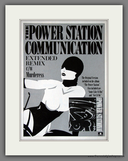 Power Station. Communication. 1985 Original Advert (ref AD55850)