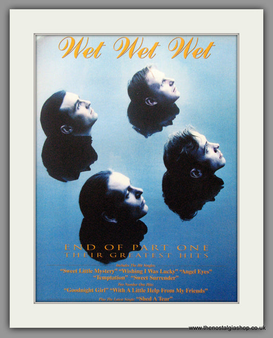 Wet Wet Wet. End Of Part One. 1994 Original Advert (ref AD51031)