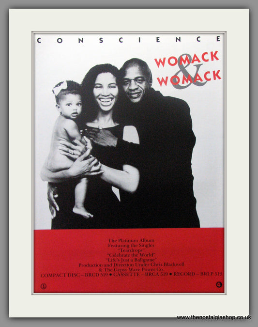 Womack & Womack. Conscience. 1989 Original Advert (ref AD51154)