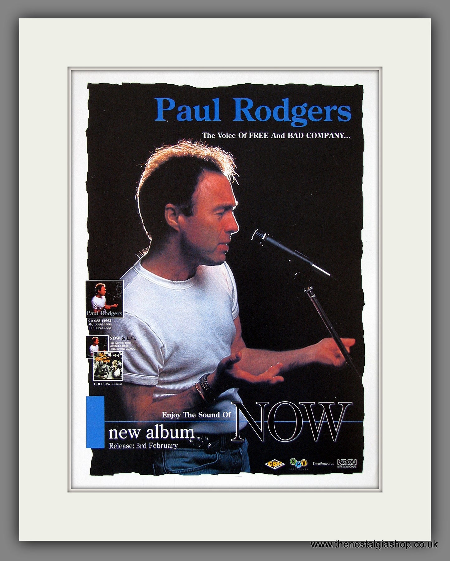 Paul Rogers. Solo Album. 1997 Original Advert (ref AD55880)