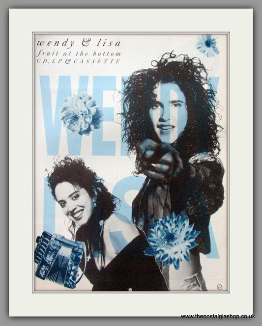 Wendy And Lisa. Fruit At The Bottom. 1989 Original Advert (ref AD51162)