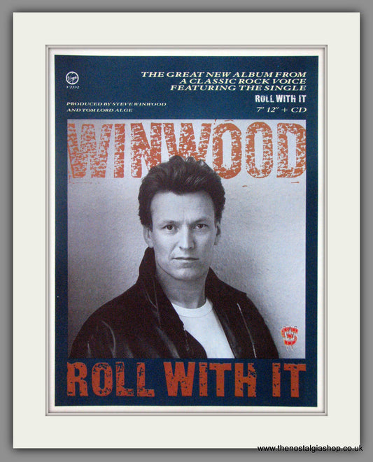 Winwood (Steve) Roll With It. 1988 Original Advert (ref AD51164)