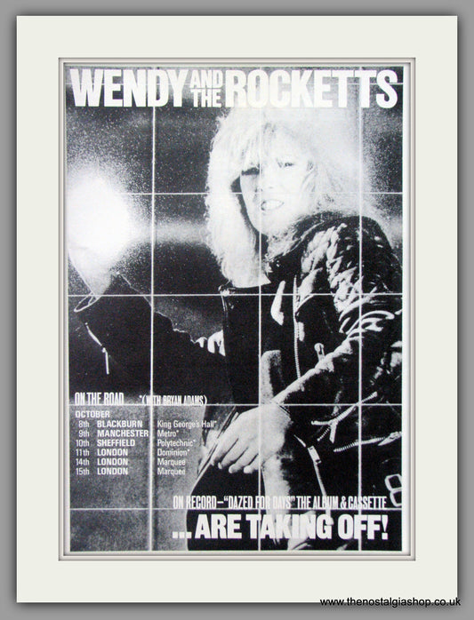 Wendy And The Rockets. UK Tour with Bryan Adams. 1983 Original Advert (ref AD51414)