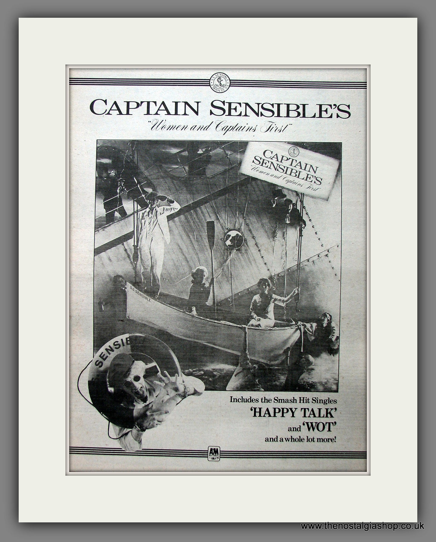 Captain Sensible's Women And Captains First. Original Advert 1982 (ref AD13499)