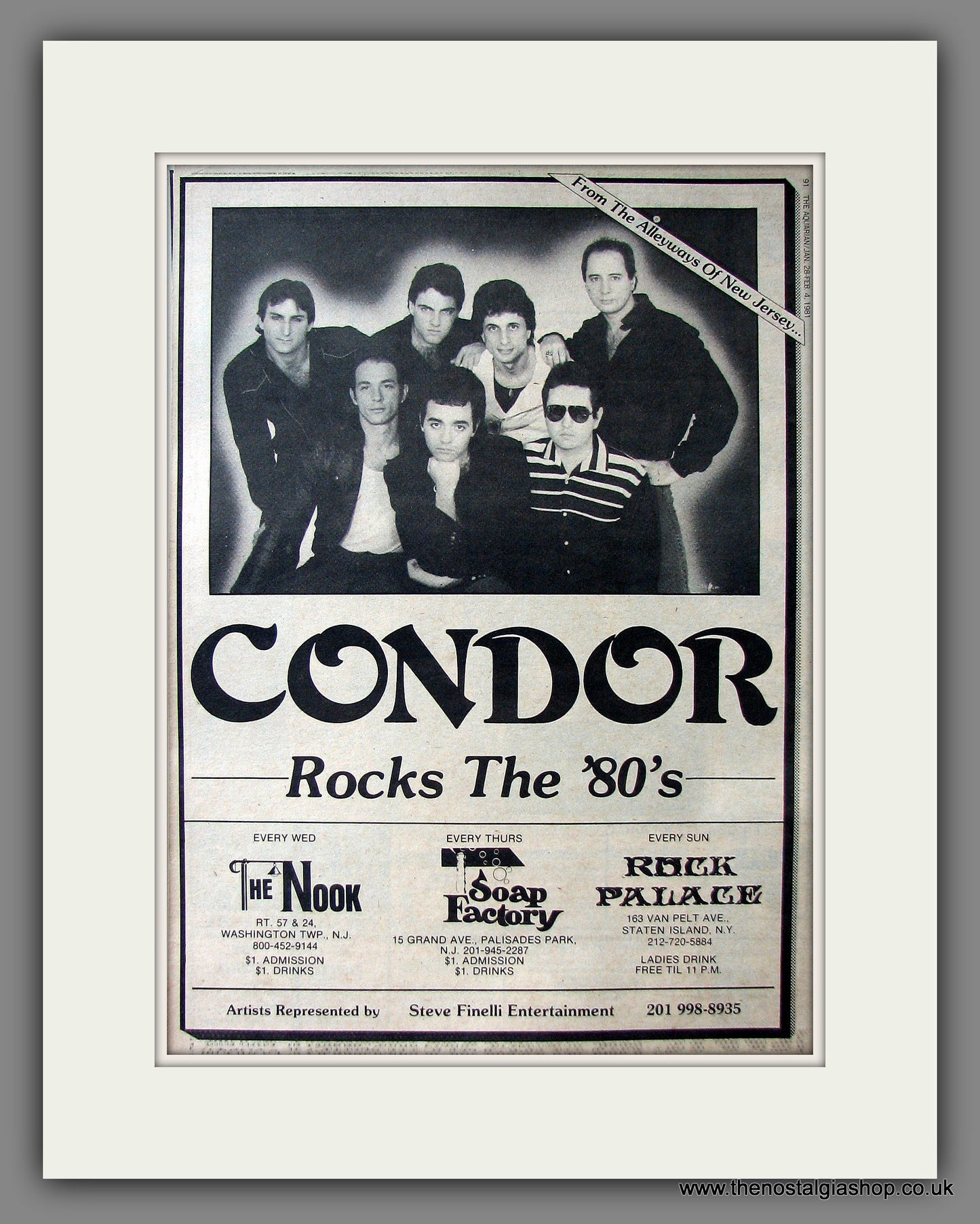 Condor Rocks The 80's Venues. Original Advert 1981 (ref AD13505)