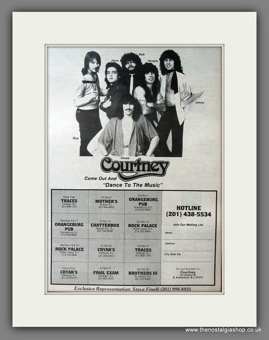 Courtney Venue Dates. Original Advert 1981 (ref AD13507)