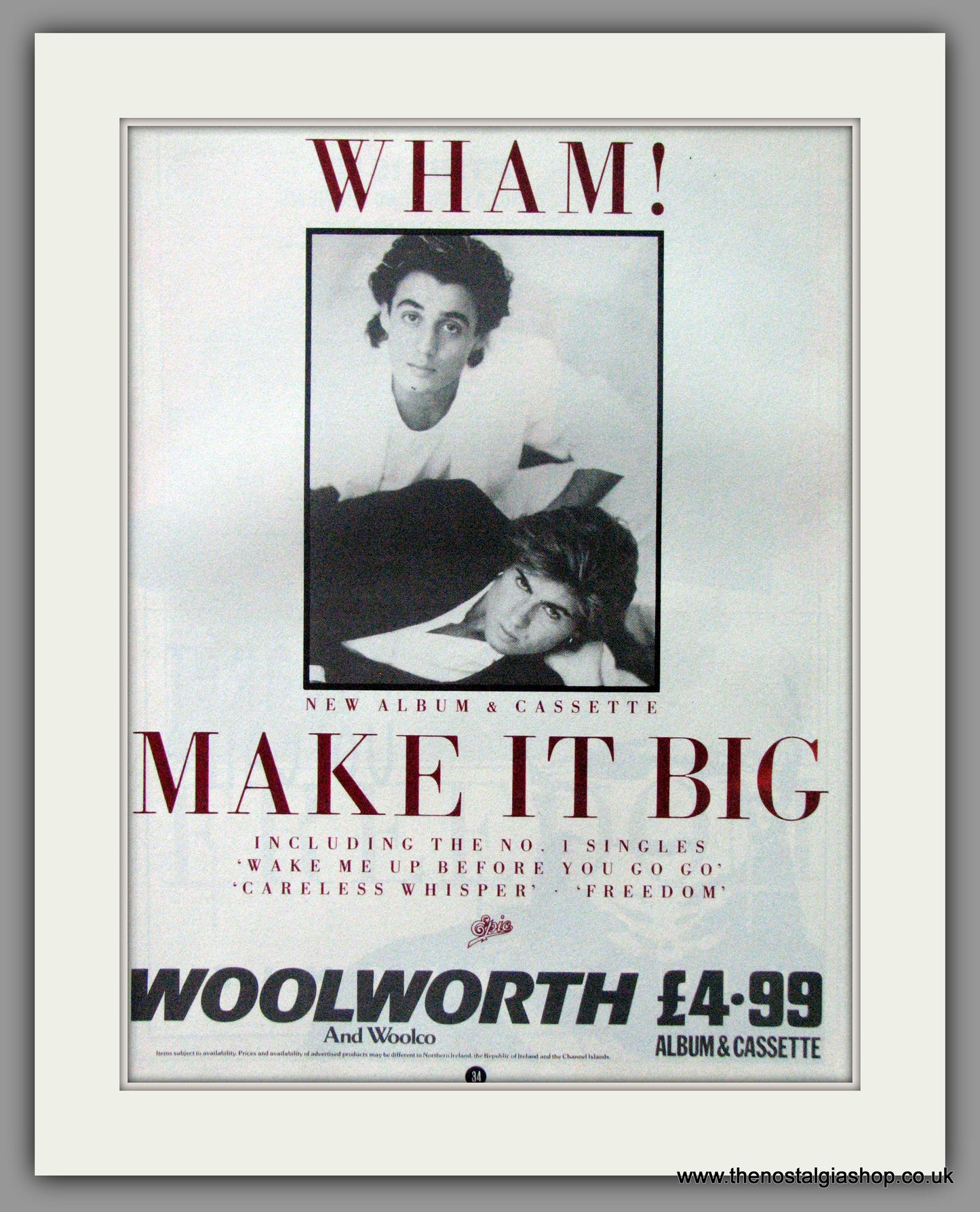 Wham! Make It Big. 1984 Original Advert (ref AD51470)