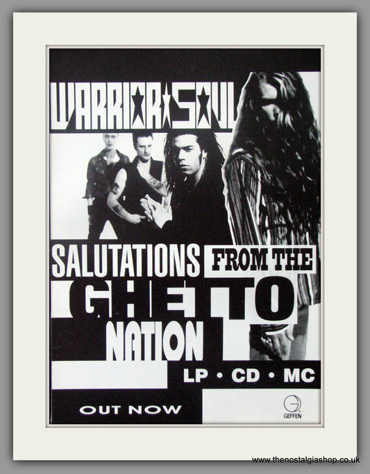 Warrior Soul. Salutations. 1992 Original Advert (ref AD51472)