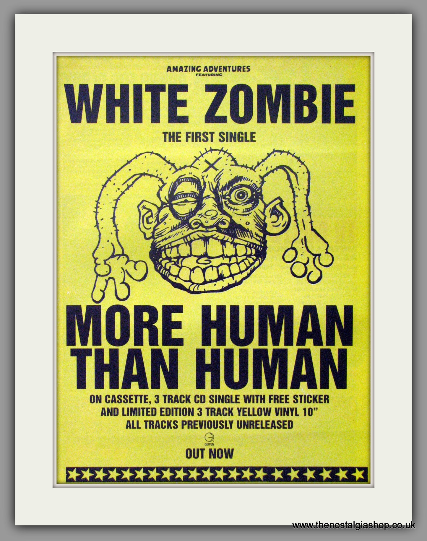 White Zombie. More Human Than Human. 1993 Original Advert (ref AD51477)