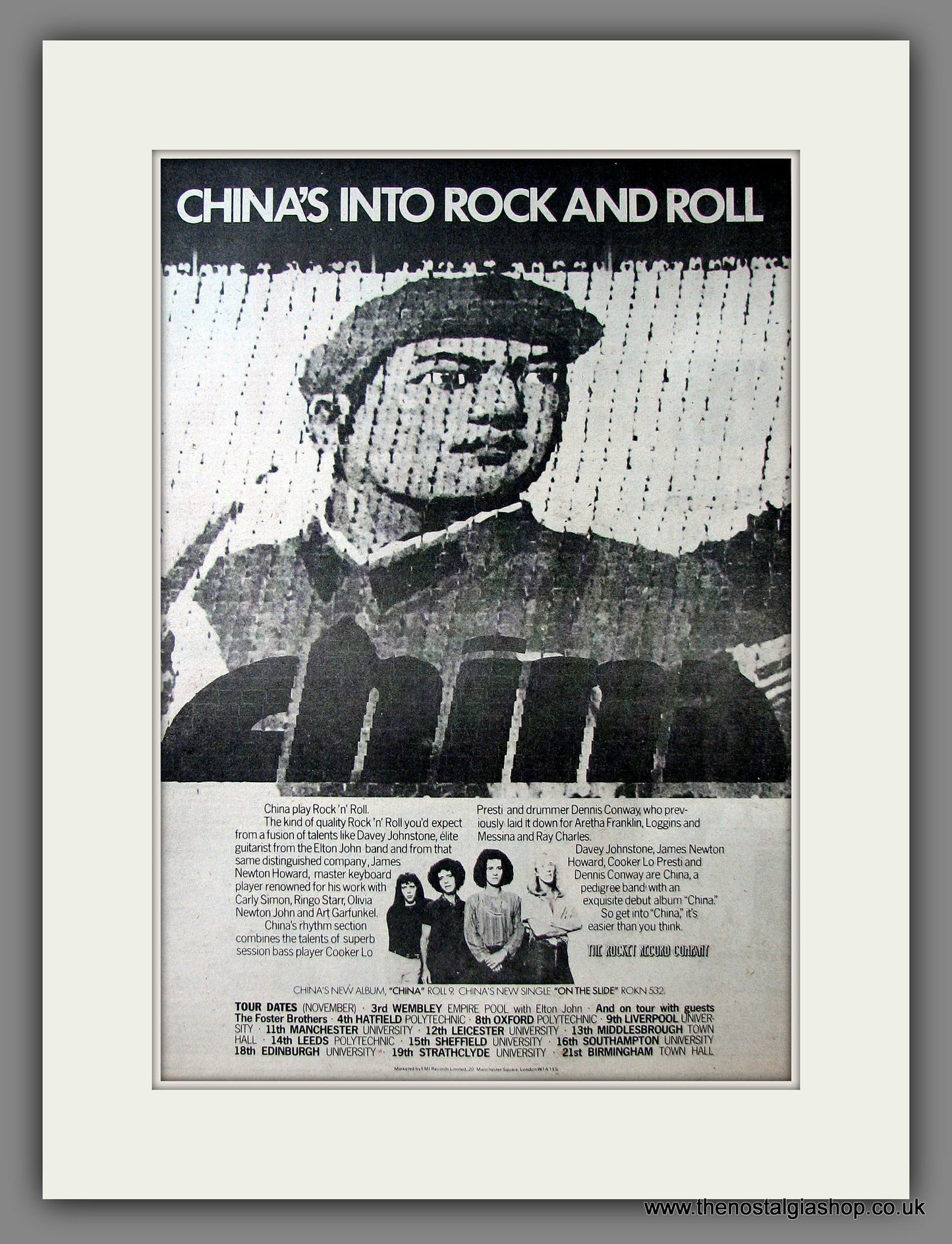 China Roll 9. Original Advert 1977 (ref AD13565)