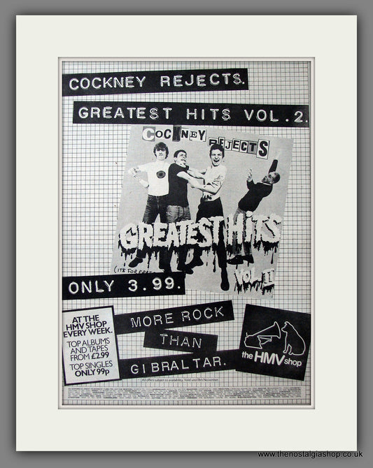 Cockney Rejects Greatest Hits. Original Advert 1980 (ref AD13566)