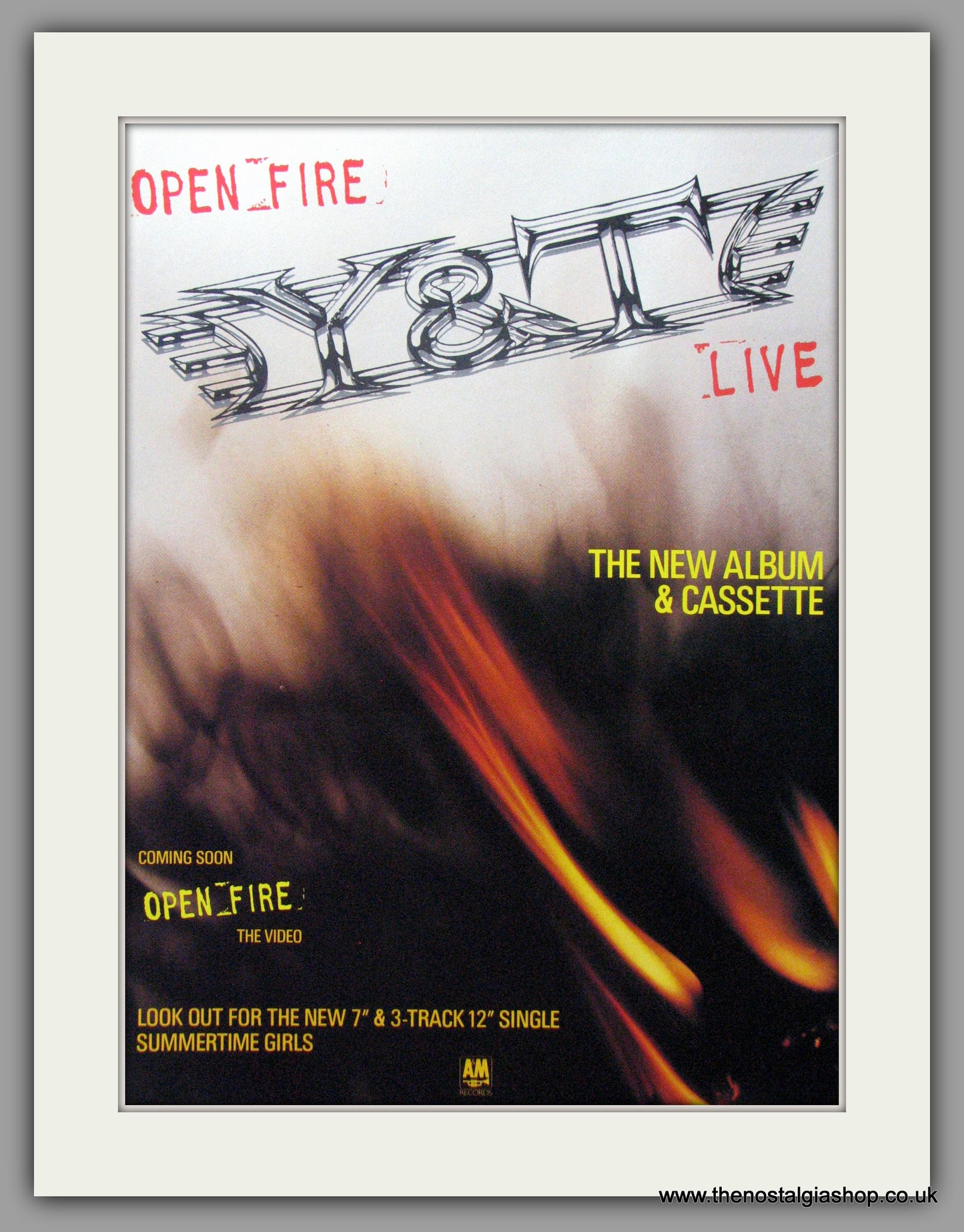 Y & T Open Fire. Live. 1985 Original Advert (ref AD51507)