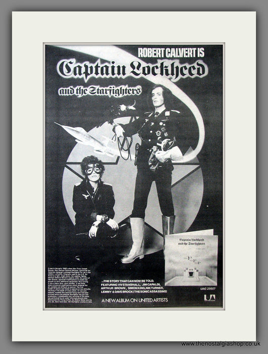 Captain Lockheed And The Starfighters New Album. Original Advert 1974 (ref AD13569)