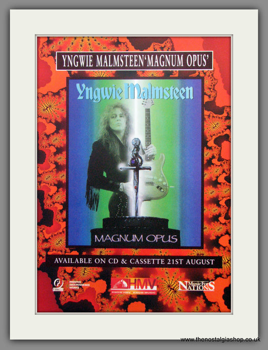 Yngwie Malmsteen. Magnum Opus. 1995 Original Advert (ref AD51560)