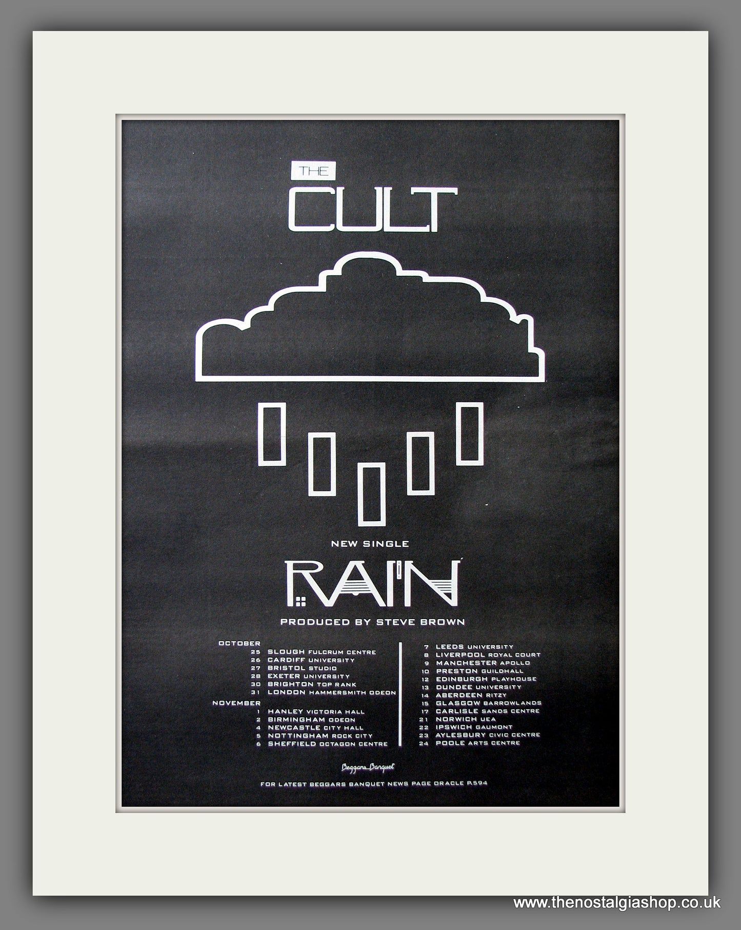 Cult Rain. Original Advert 1985 (ref AD13578)