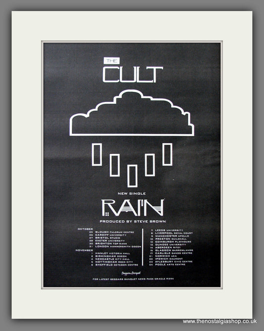 Cult Rain. Original Advert 1985 (ref AD13578)