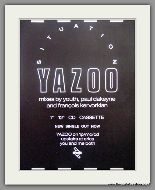 Yazoo. Situation. 1982 Original Advert (ref AD51563)