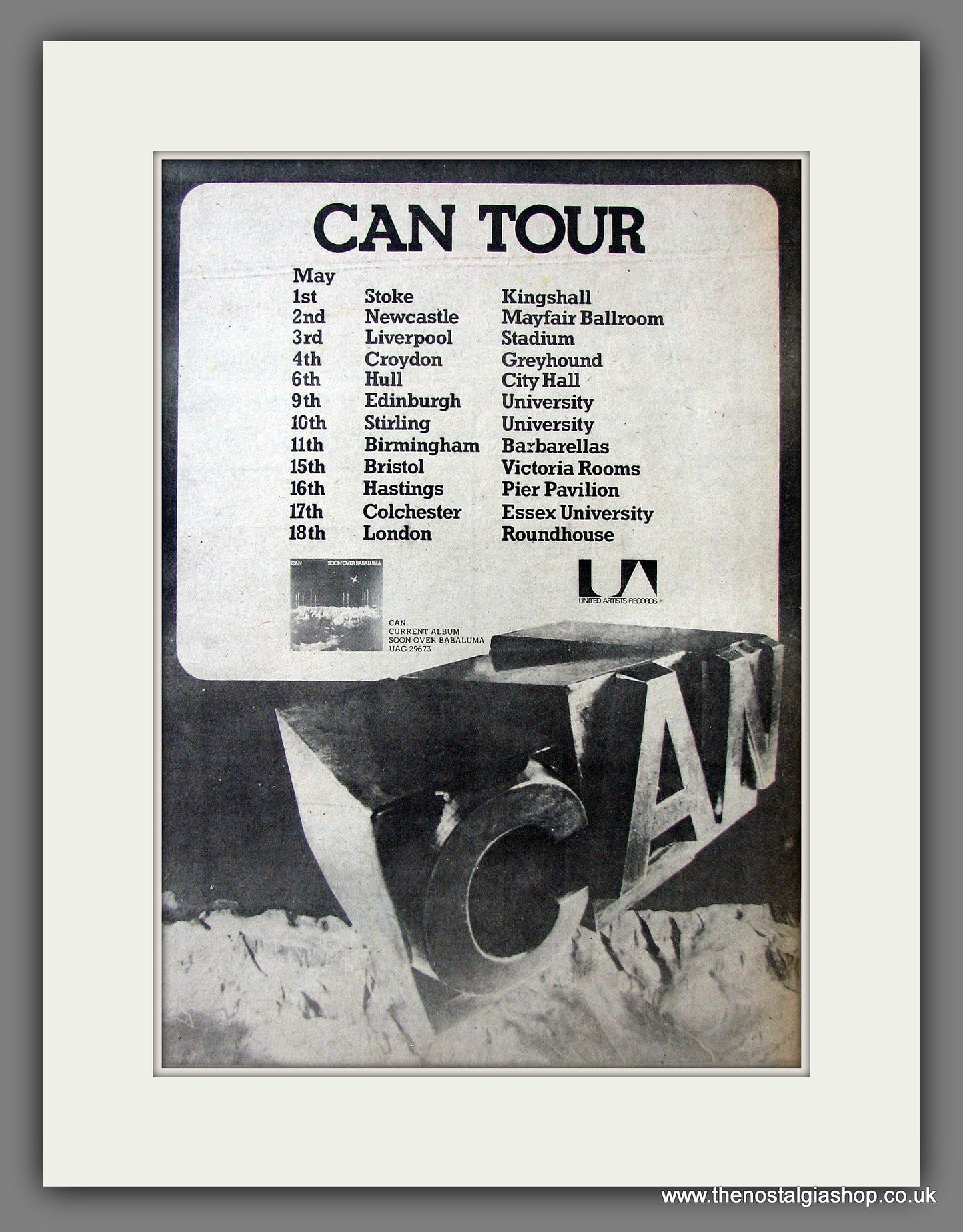 Can On Tour. Original Advert 1975 (ref AD13582)