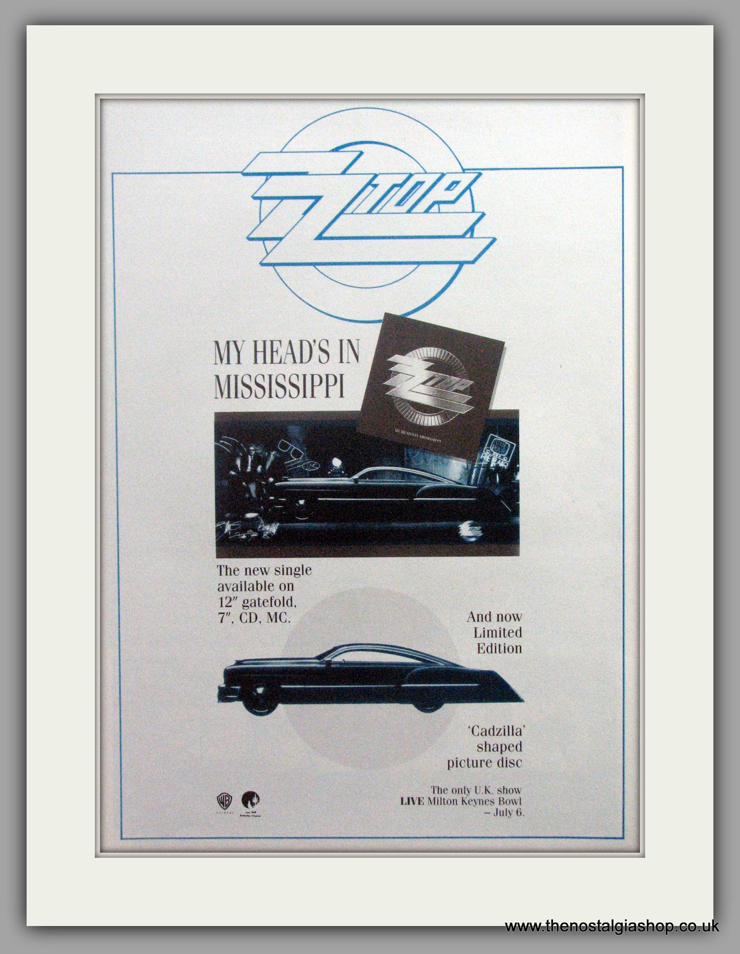 ZZ Top. My Head's In Mississippi. 1991 Original Advert (ref AD51568)