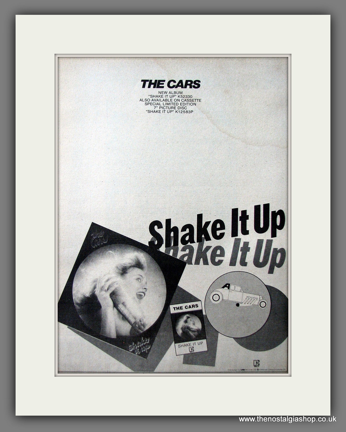 Cars (The) Shake It Up. Original Advert 1982 (ref AD13588)