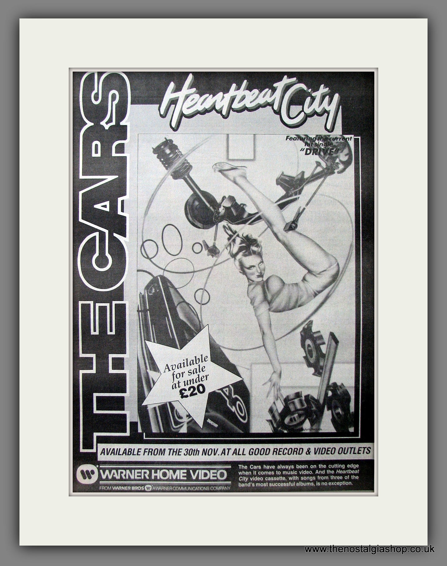 Cars (The) Heartbeat City. Original Advert 1984 (ref AD13609)