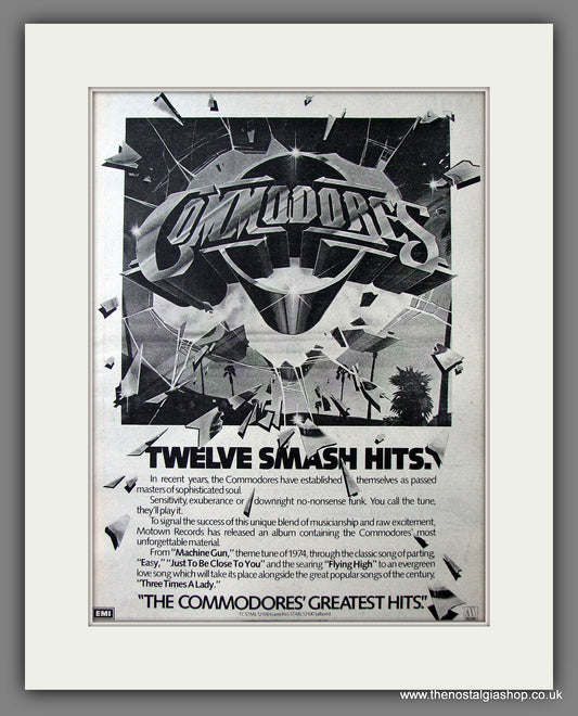 Commodores (The) Greatest Hits. Original Advert 1978 (ref AD13612)