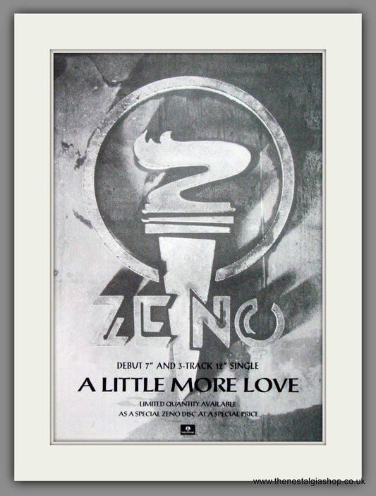 Zeno. A Little More Love. 1986 Original Advert (ref AD51624)