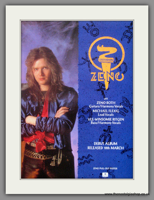 Zeno. Debut Album. 1986 Original Advert (ref AD51623)