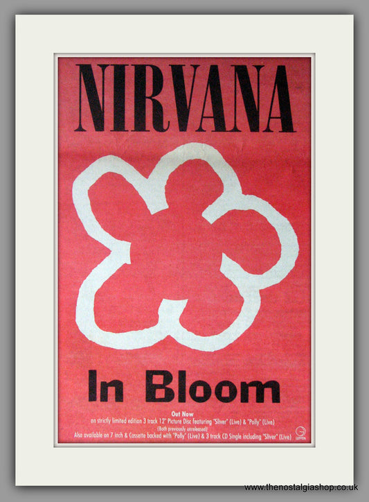 Nirvana. In Bloom. 1992 Original Advert (ref AD50841)