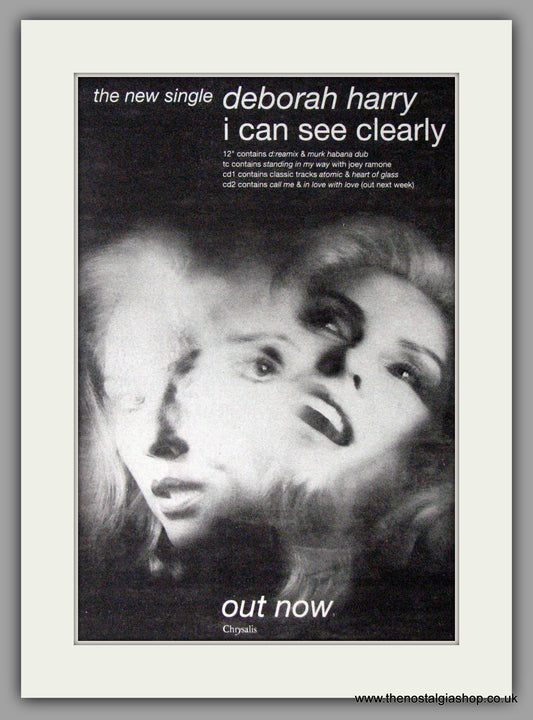 Deborah Harry. I Can See Clearly. Vintage Advert 1993 (ref AD50844)