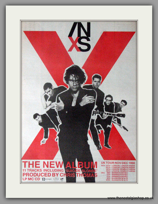 INXS New Album and Tour. Vintage Advert 1990 (ref AD11195)