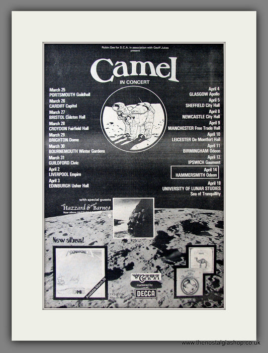 Camel In Concert. Original Advert 1976 (ref AD13638)