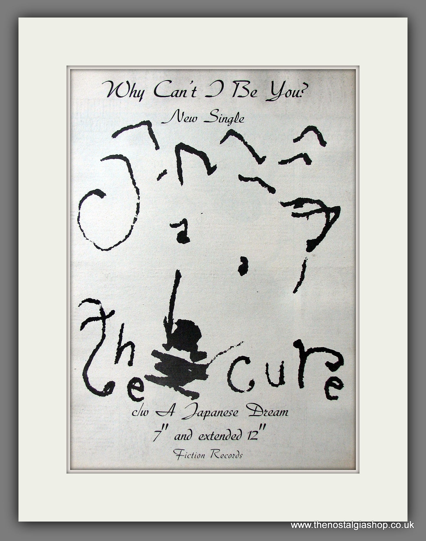 Cure (The) Why Can't I Be You. Original Advert 1987 (ref AD13651)