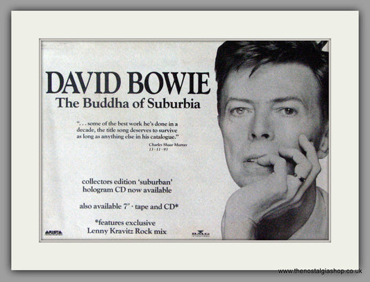 David Bowie. Buddha Of Suburbia.  Vintage Advert 1993 (ref AD50846)