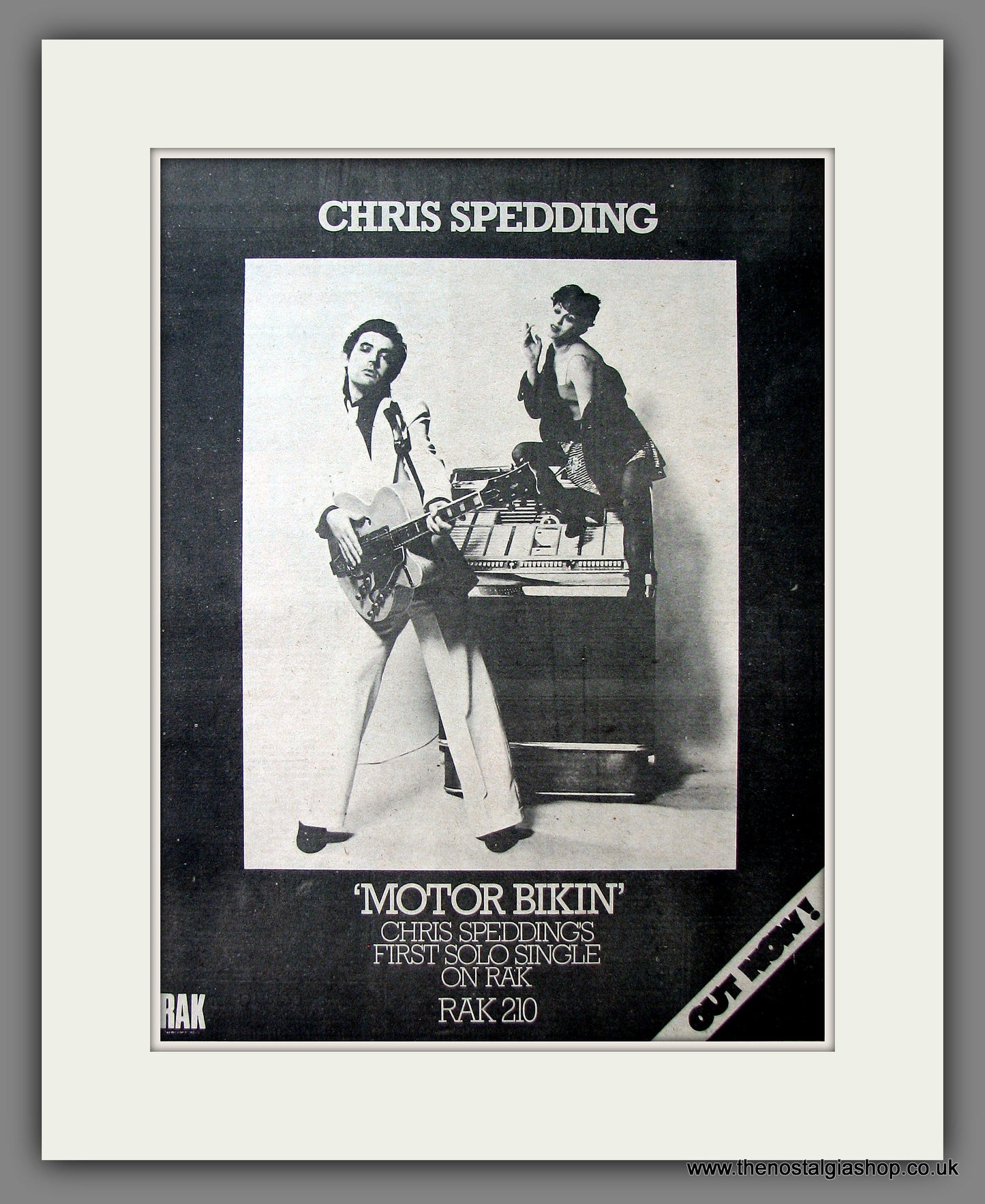 Chris Spedding Motor Bikin'. Original Advert 1975 (ref AD13665)