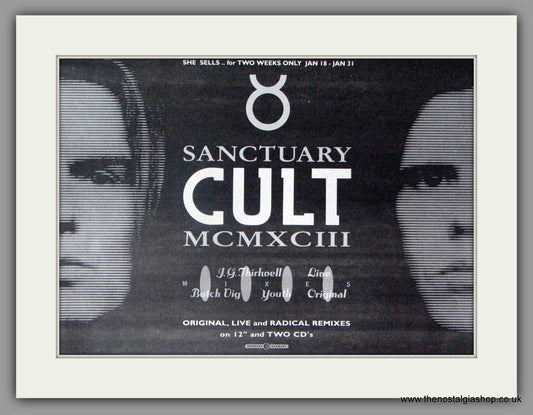 Cult (The) She Sells Sanctuary.  Vintage Advert 1993 (ref AD50847)