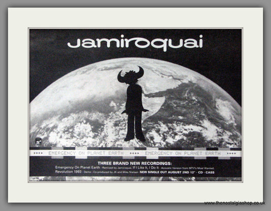 Jamiroquai. Emergency On Planet Earth.  Vintage Advert 1993 (ref AD50848)