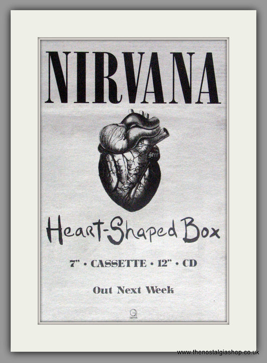 Nirvana. Heart Shaped Box.  Vintage Advert 1993 (ref AD50849)