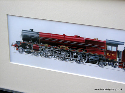 Princess Elizabeth No. 6201. Framed Railway Print.