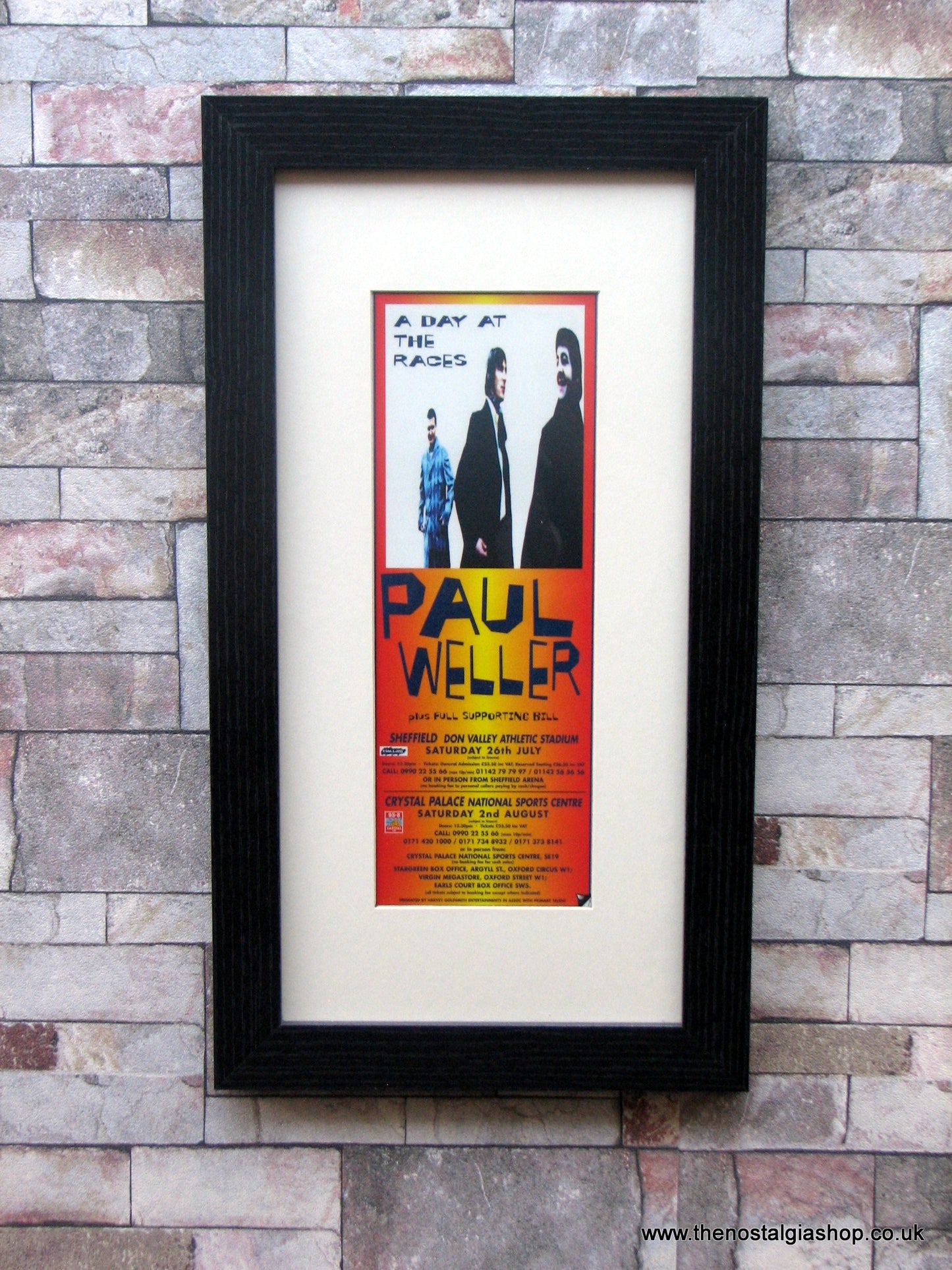 Paul Weller. A Day At The Races. Framed Original Advert 1997.