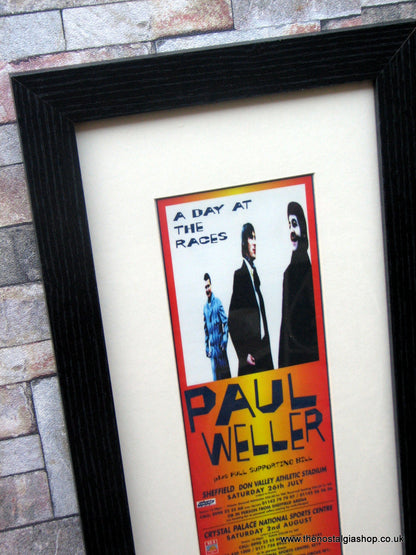 Paul Weller. A Day At The Races. Framed Original Advert 1997.