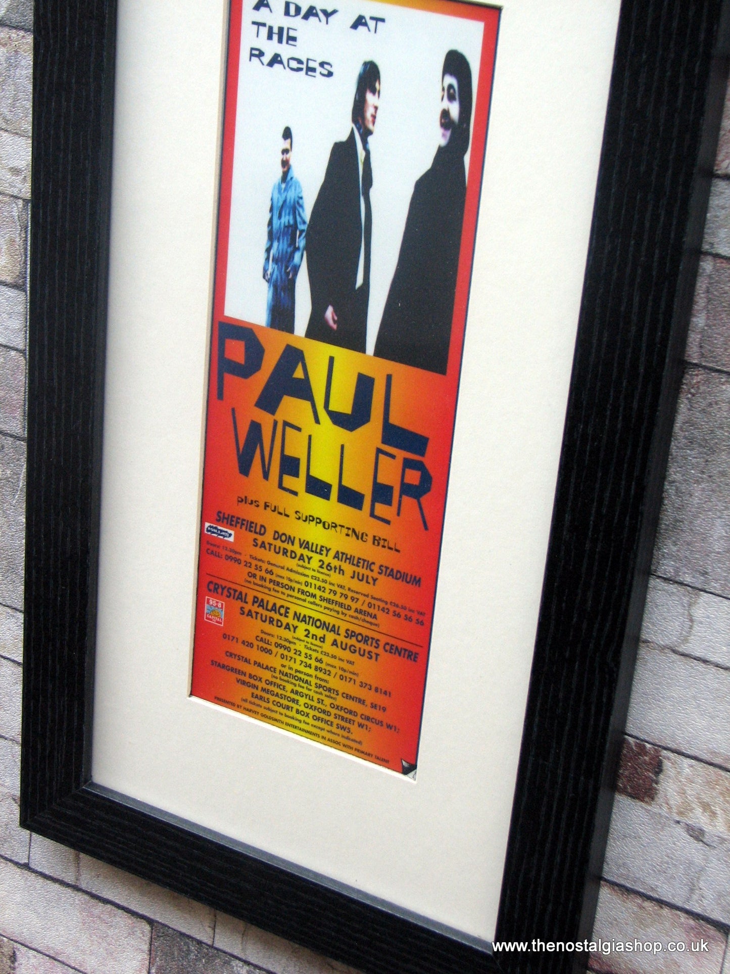 Paul Weller. A Day At The Races. Framed Original Advert 1997.