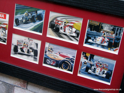 Ayrton Senna. The Legend Lives On. Framed Card Set.