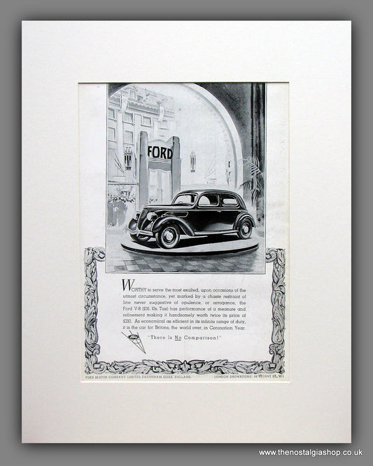 Ford V8. Original Advert 1936 (ref AD107M)